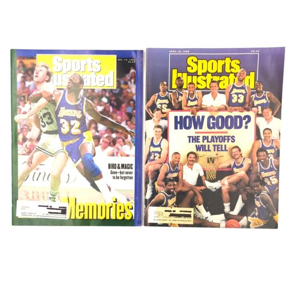 Sports Illustrated Other - Sports Illustrated Los Angeles Lakers Lot Magic Johnson 1988 1992 Larry Bird NBA